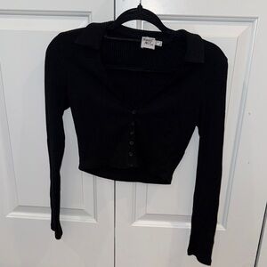 Princess Polly Black Button-Up Women Top